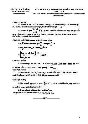 Đề thi thử học sinh giỏi lần 7 năm học 2013-2014 môn Toán - Trường THPT 19-5